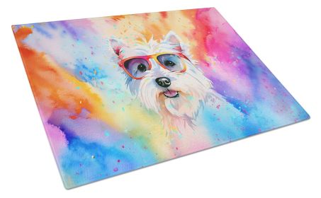 NEW Westie Hippie Dawg Glass Cutting Board Decorative Tempered Glass Kitchen Cutting and Serving Board Large Size Chopping Board