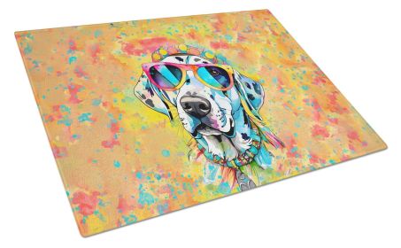NEW Dalmatian Hippie Dawg Glass Cutting Board Decorative Tempered Glass Kitchen Cutting and Serving Board Large Size Chopping Board