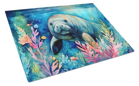 NEW Manatee Glass Cutting Board Decorative Tempered Glass Kitchen Cutting and Serving Board Large Size Chopping Board