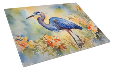 NEW Blue Heron Glass Cutting Board Decorative Tempered Glass Kitchen Cutting and Serving Board Large Size Chopping Board