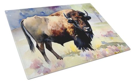 NEW American Bison Glass Cutting Board Decorative Tempered Glass Kitchen Cutting and Serving Board Large Size Chopping Board