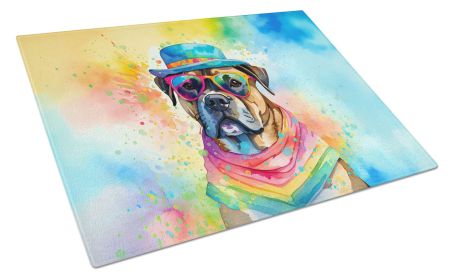 NEW Cane Corso Hippie Dawg Glass Cutting Board Decorative Tempered Glass Kitchen Cutting and Serving Board Large Size Chopping Board (Default: Default)